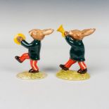 2pc Royal Doulton Bunnykins Figurines, Cymbal & Trumpeter