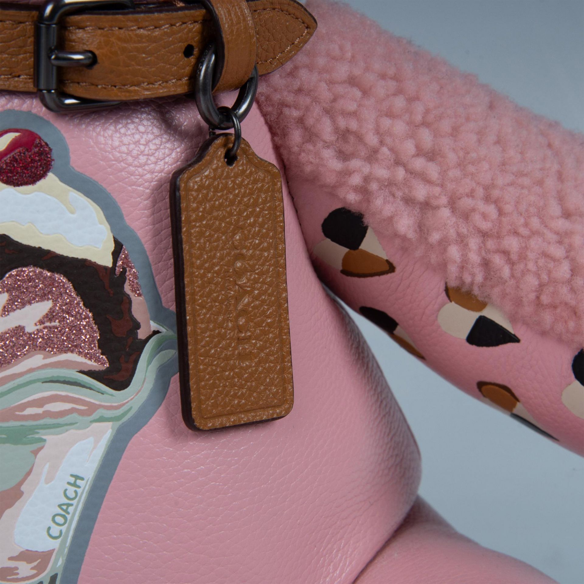 Coach Limited Edition Leather Plush Teddy Bear - Image 3 of 9