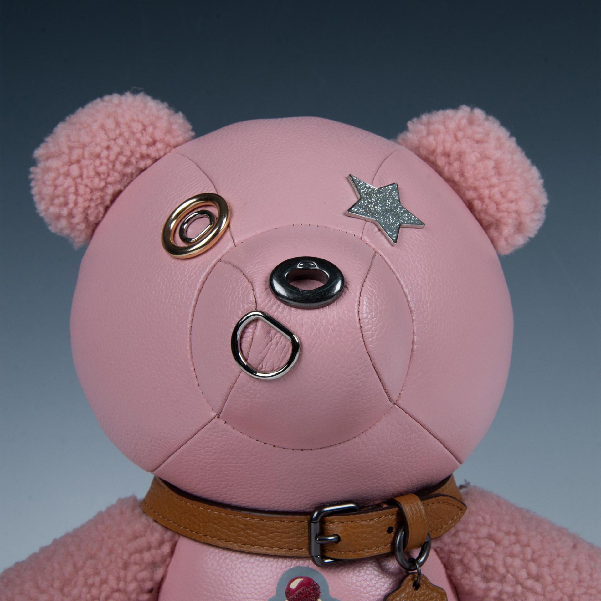 Coach Limited Edition Leather Plush Teddy Bear - Image 2 of 9