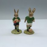 2pc Royal Doulton Bunnykins Figurines, Footballers DB117/116