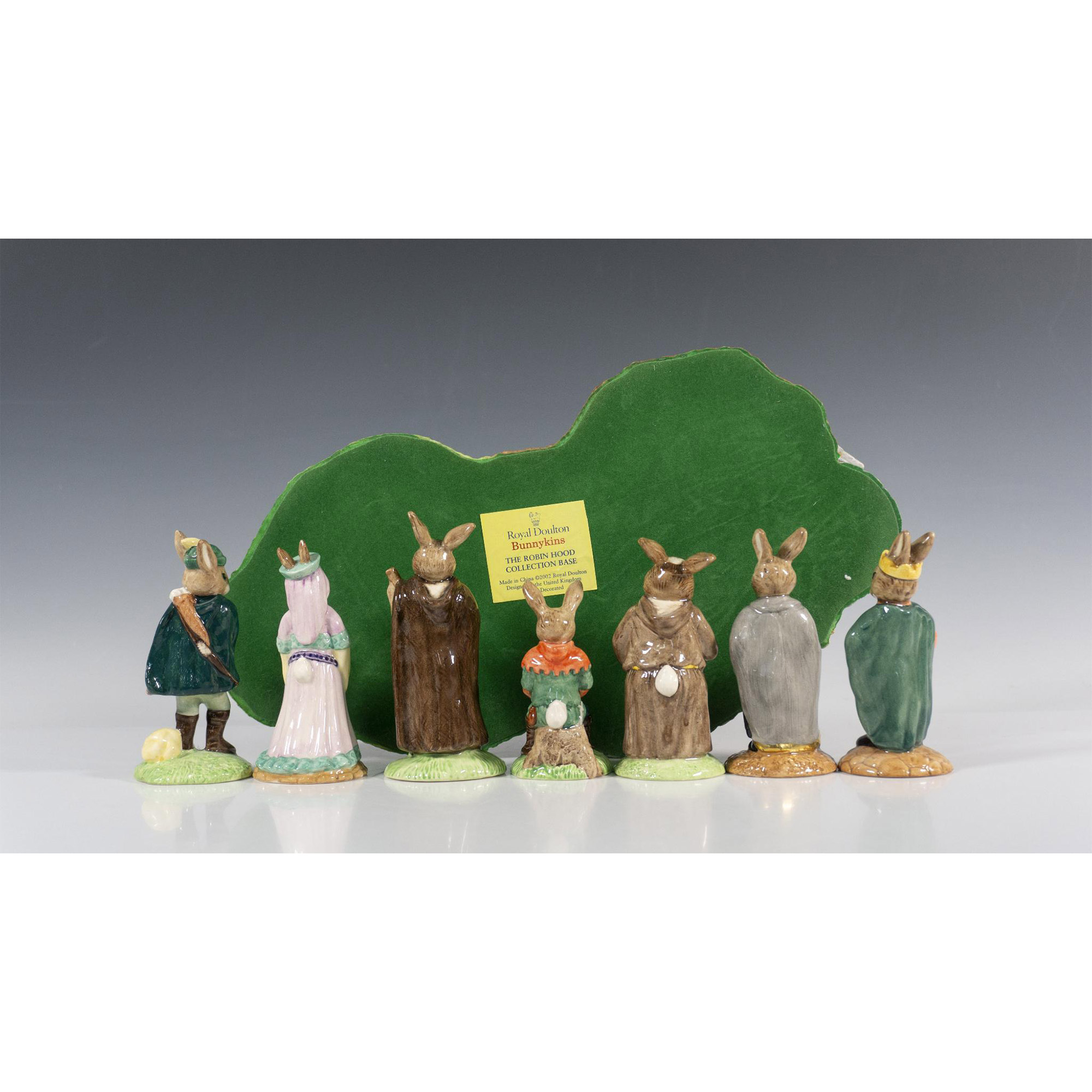 8pc Royal Doulton Bunnykins, Robin Hood Collection & Base - Image 2 of 4