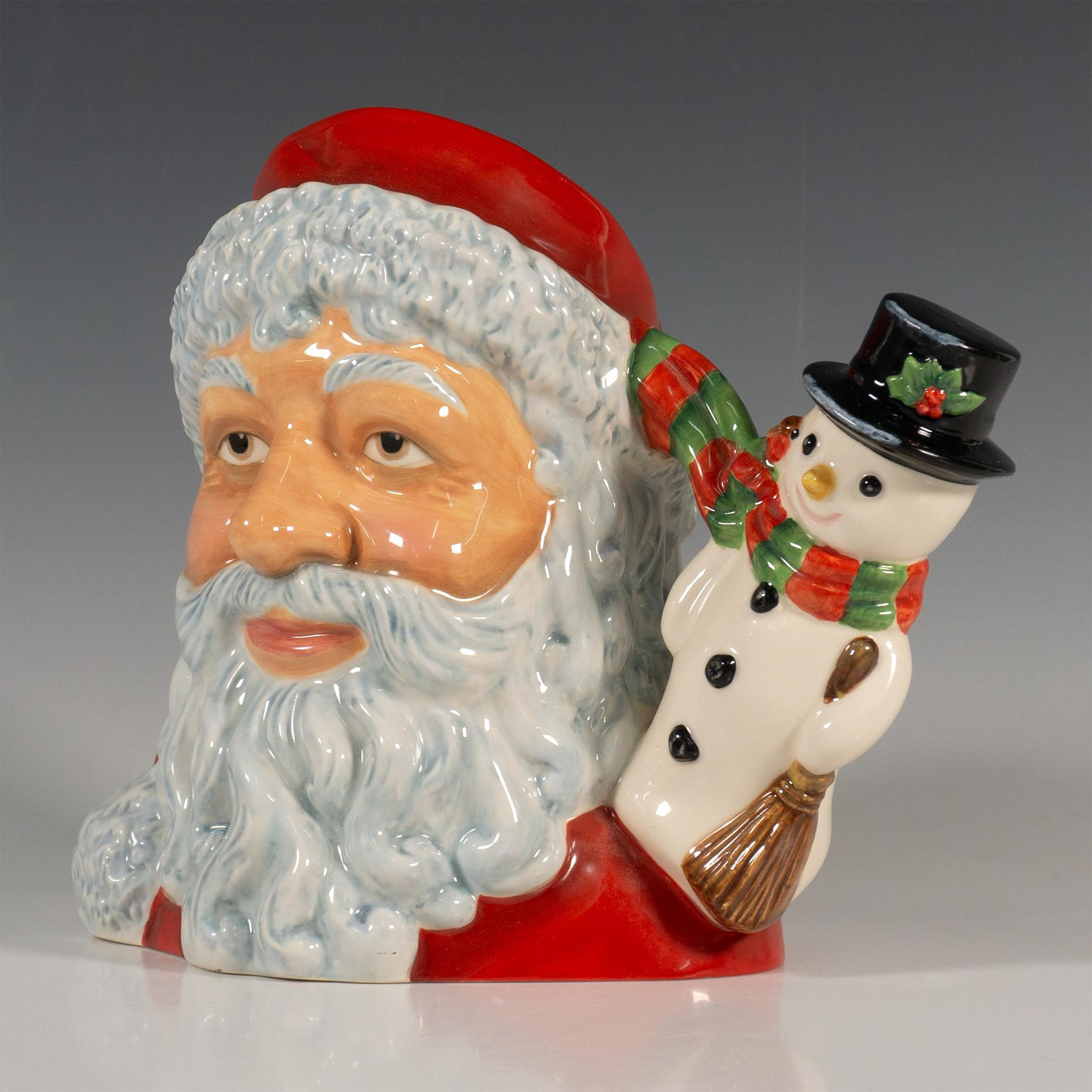 Santa with Snowman - D7238 - Royal Doulton Large Character Jug - Bild 2 aus 6