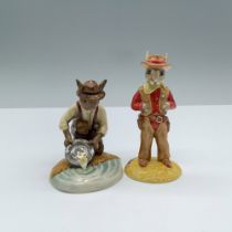 2pc Royal Doulton Bunnykins Figurines, Wild West DB201/434