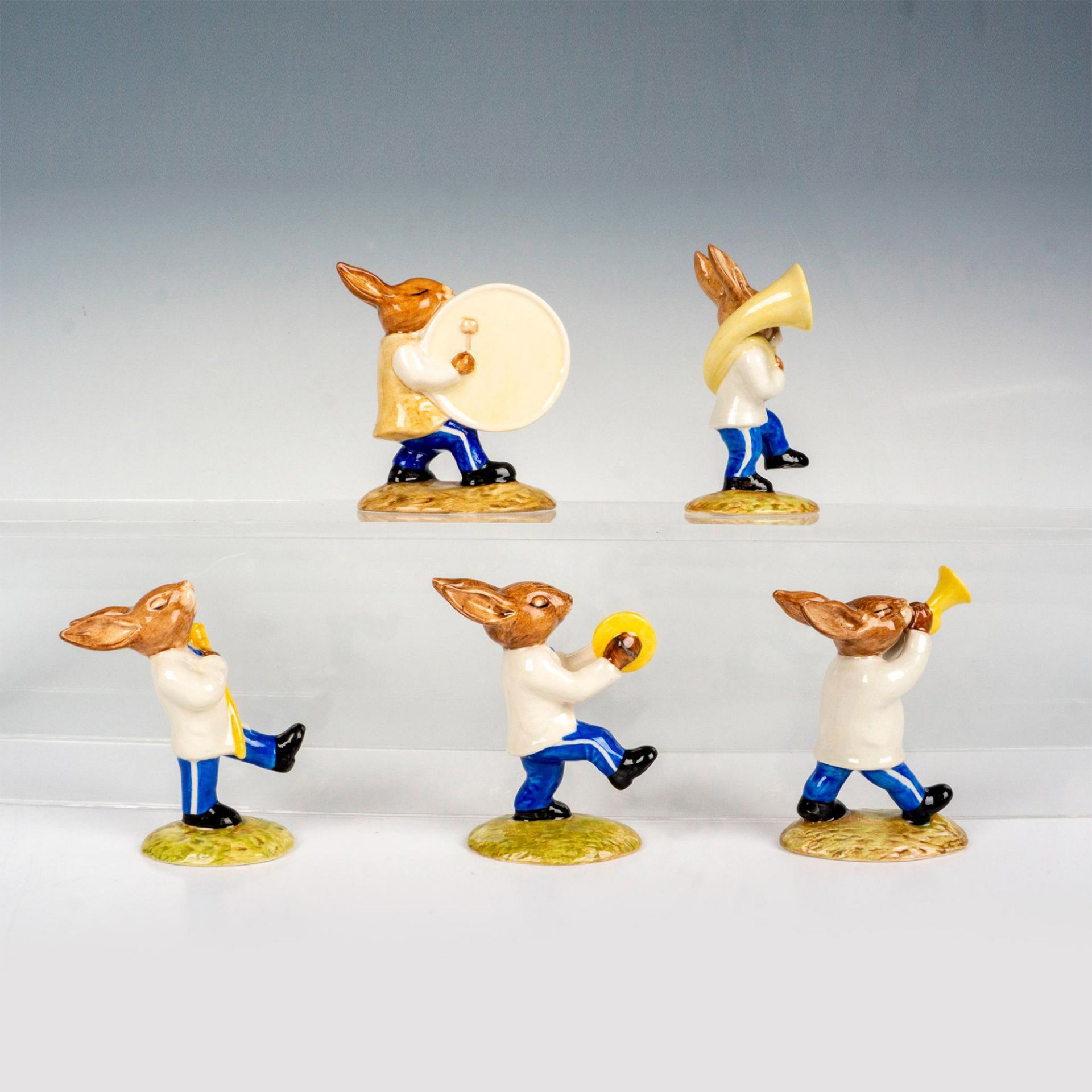 5pc Royal Doulton Bunnykins Colorway Figures, The Oompah Band - Image 2 of 3