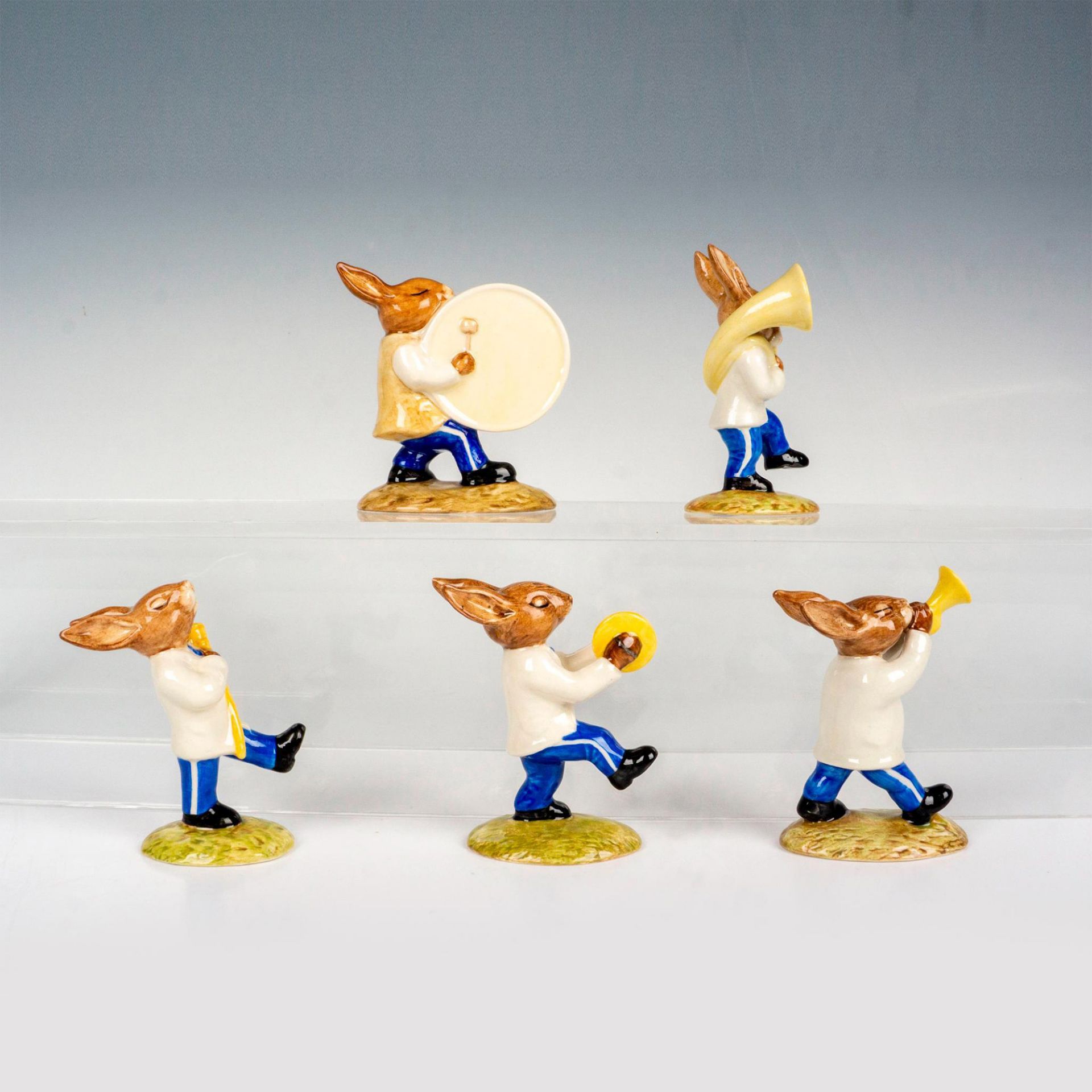 5pc Royal Doulton Bunnykins Colorway Figures, The Oompah Band - Bild 2 aus 3