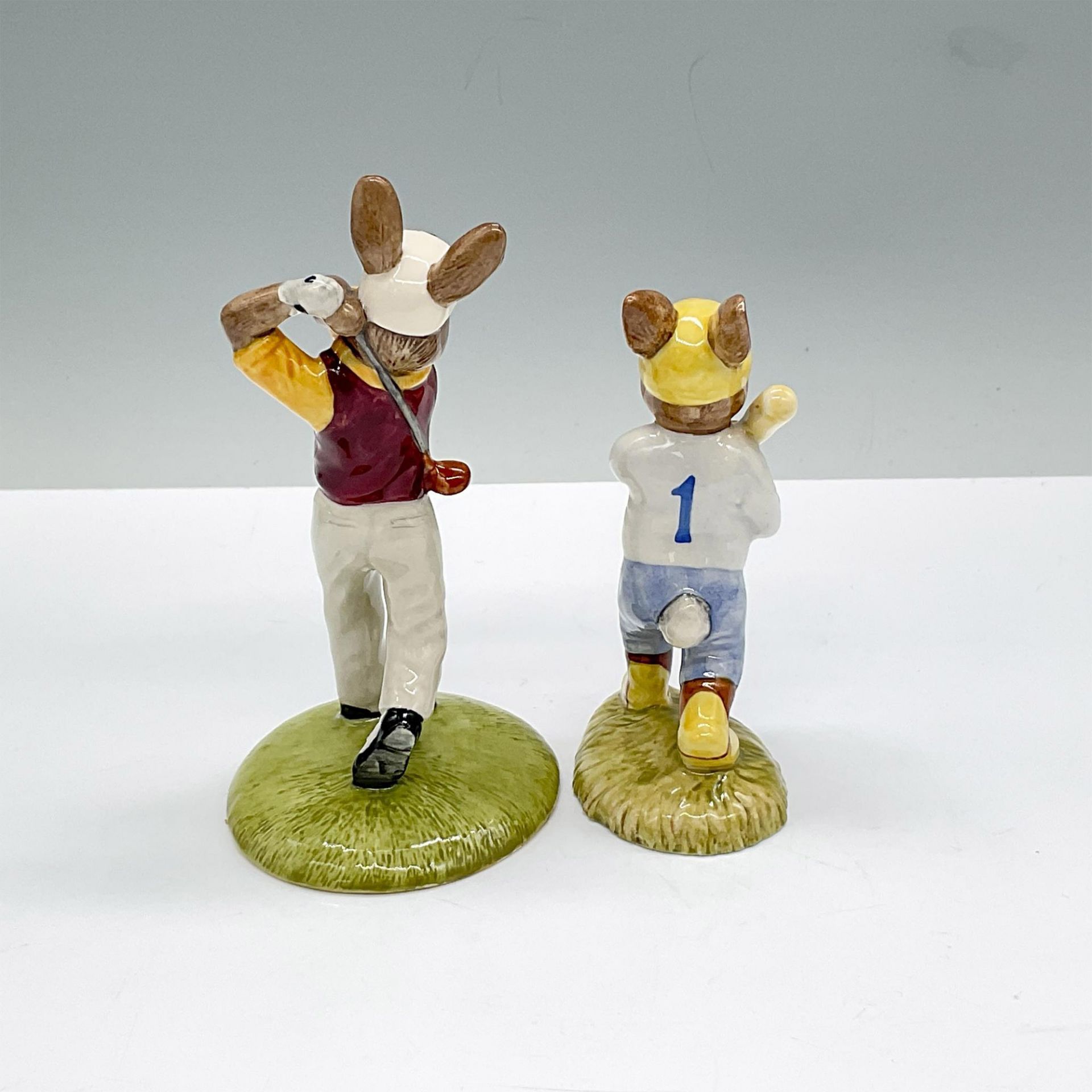 3pc Royal Doulton Bunnykins Figurines, Sporting DB43/255 - Bild 2 aus 3