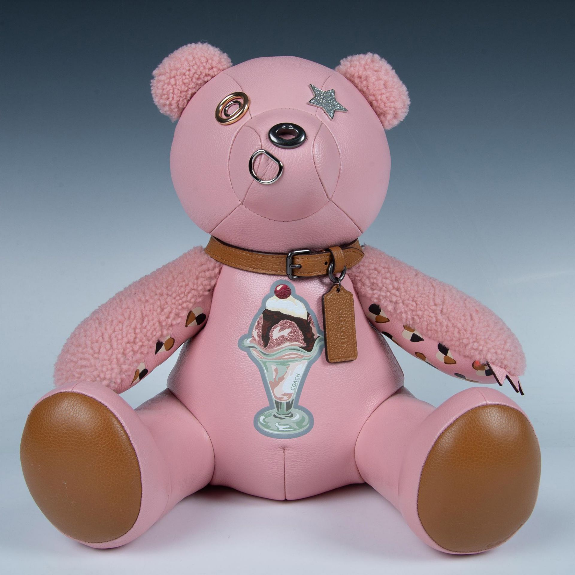 Coach Limited Edition Leather Plush Teddy Bear