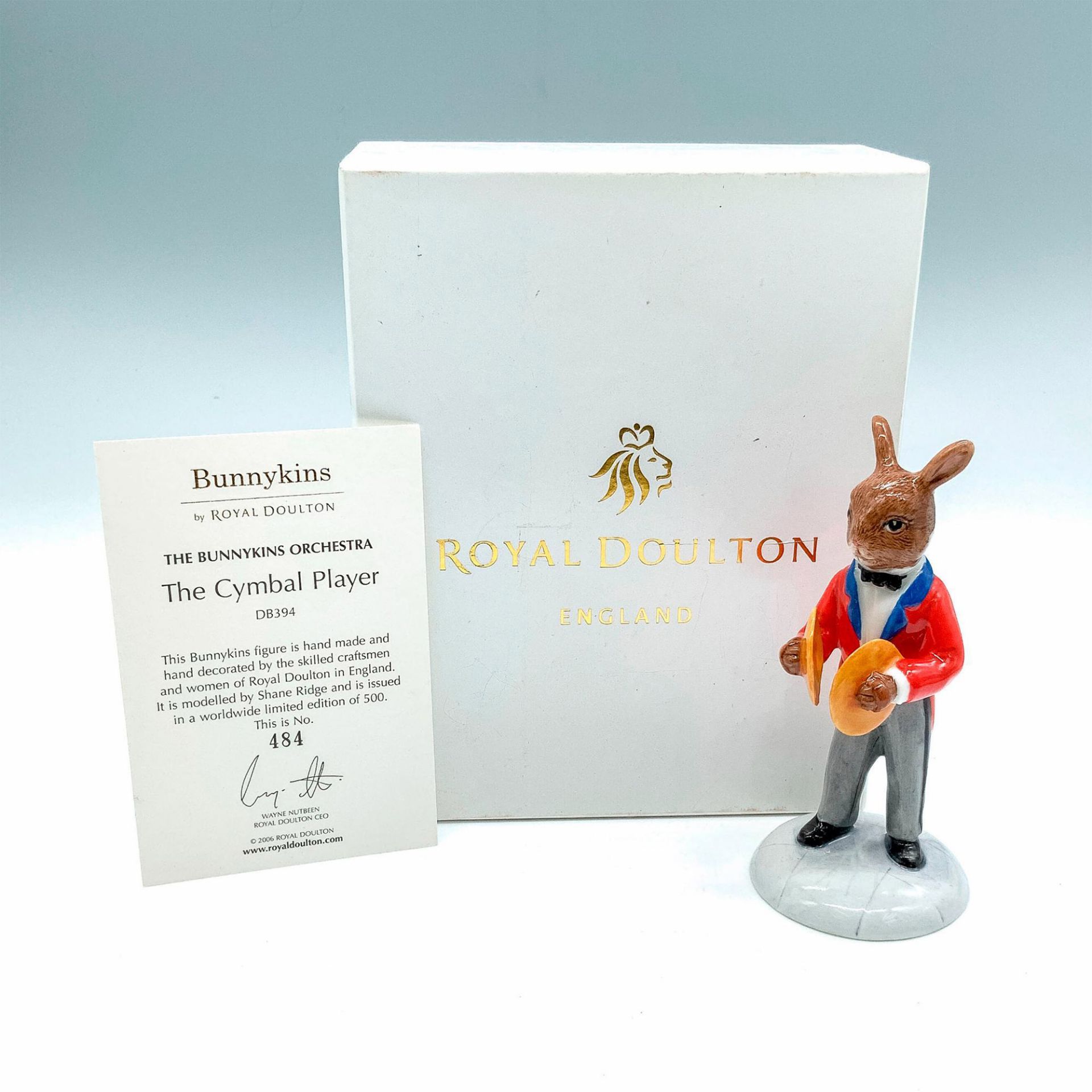 Royal Doulton Bunnykins LE Figurine, The Cymbal Player DB394 - Image 4 of 4