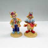 2pc Royal Doulton Bunnykins Figurines, Clowns DB332/331