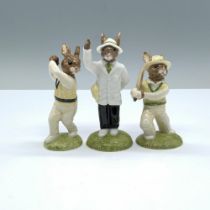 3pc Royal Doulton Bunnykins Figurines, Cricket Players
