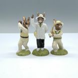 3pc Royal Doulton Bunnykins Figurines, Cricket Players