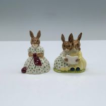 2pc Royal Doulton Bunnykins Figurines, Storytime & Needles