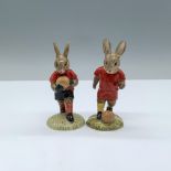 2pc Royal Doulton Bunnykins Figurines, Footballers DB119/118