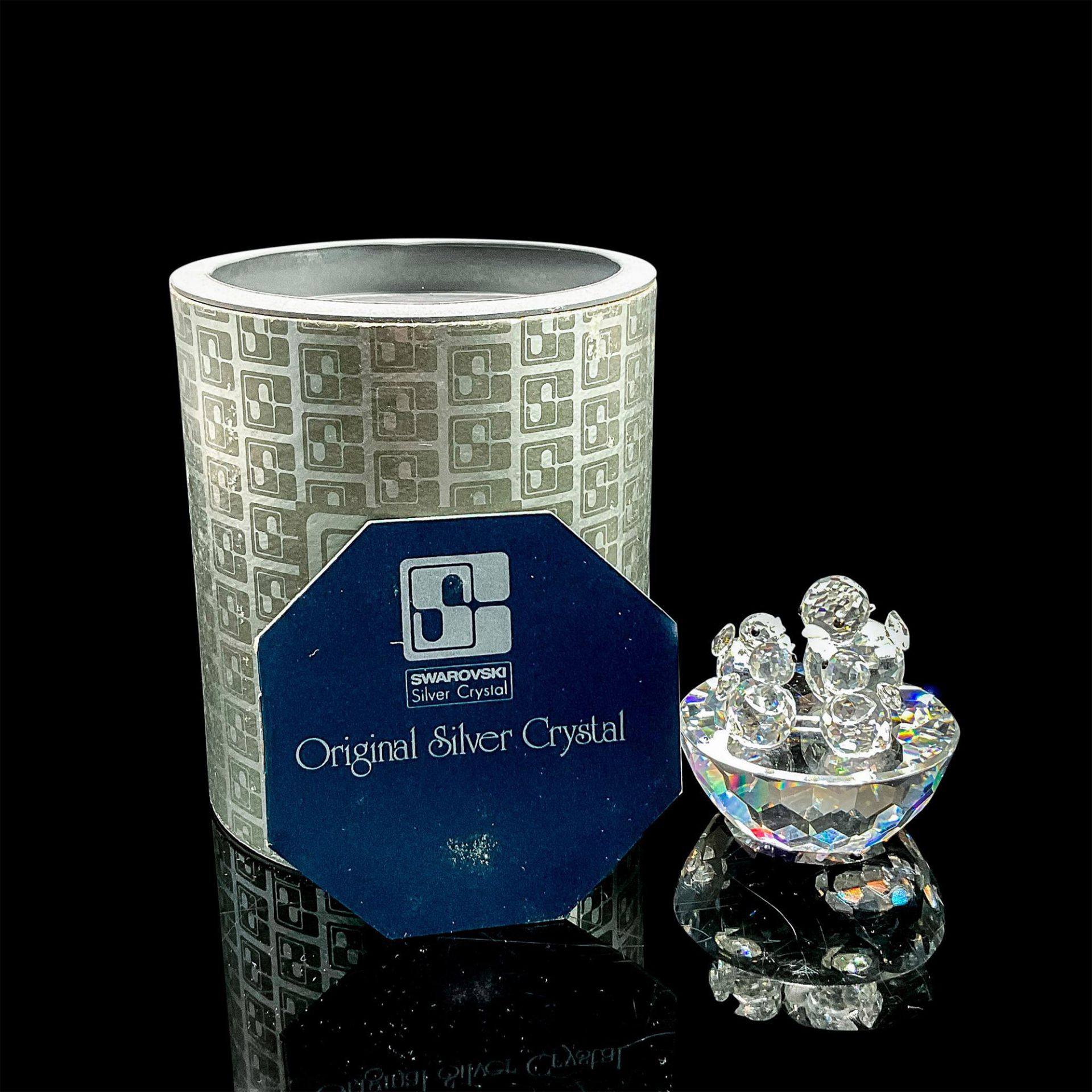 Swarovski Silver Crystal Figurine, Bird's Nest - Bild 6 aus 6