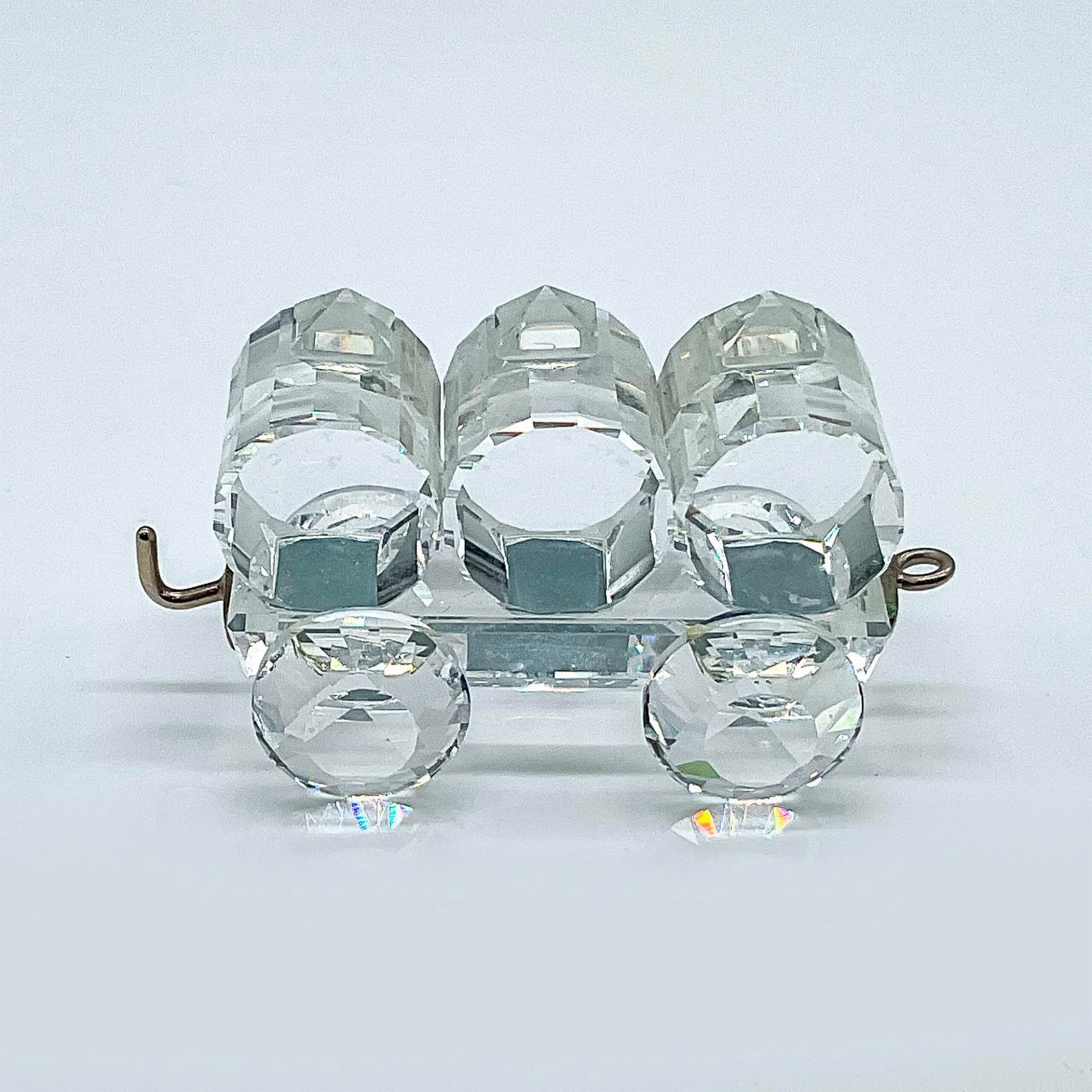 Swarovski Silver Crystal Figurine, Petrol Wagon Train Car