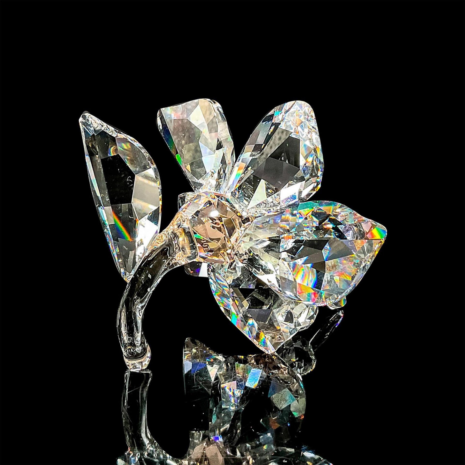 Swarovski Silver Crystal Figurine, Bee on Orchid - Bild 3 aus 3