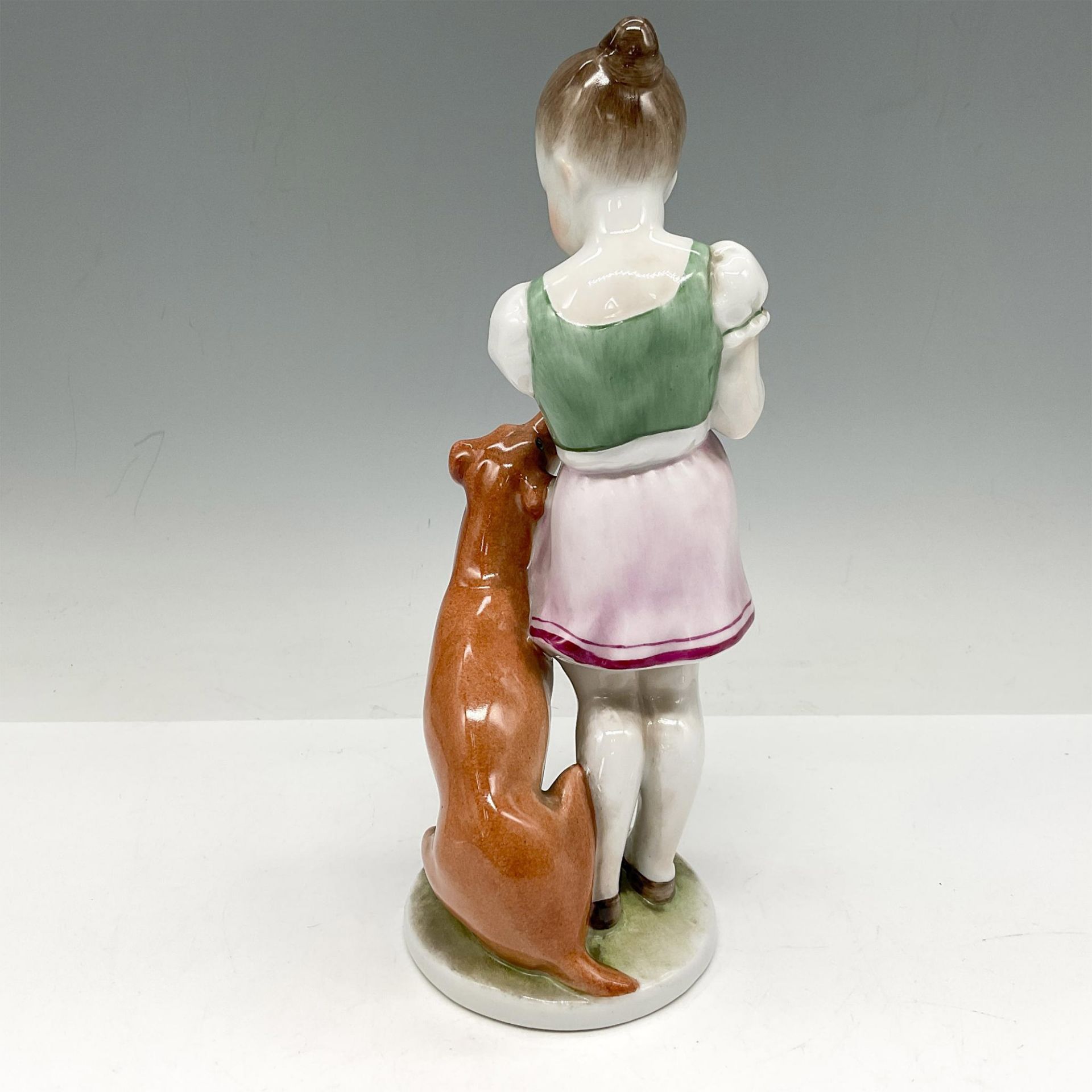 Herend Porcelain Figurine, Girl with Dog - Bild 2 aus 3