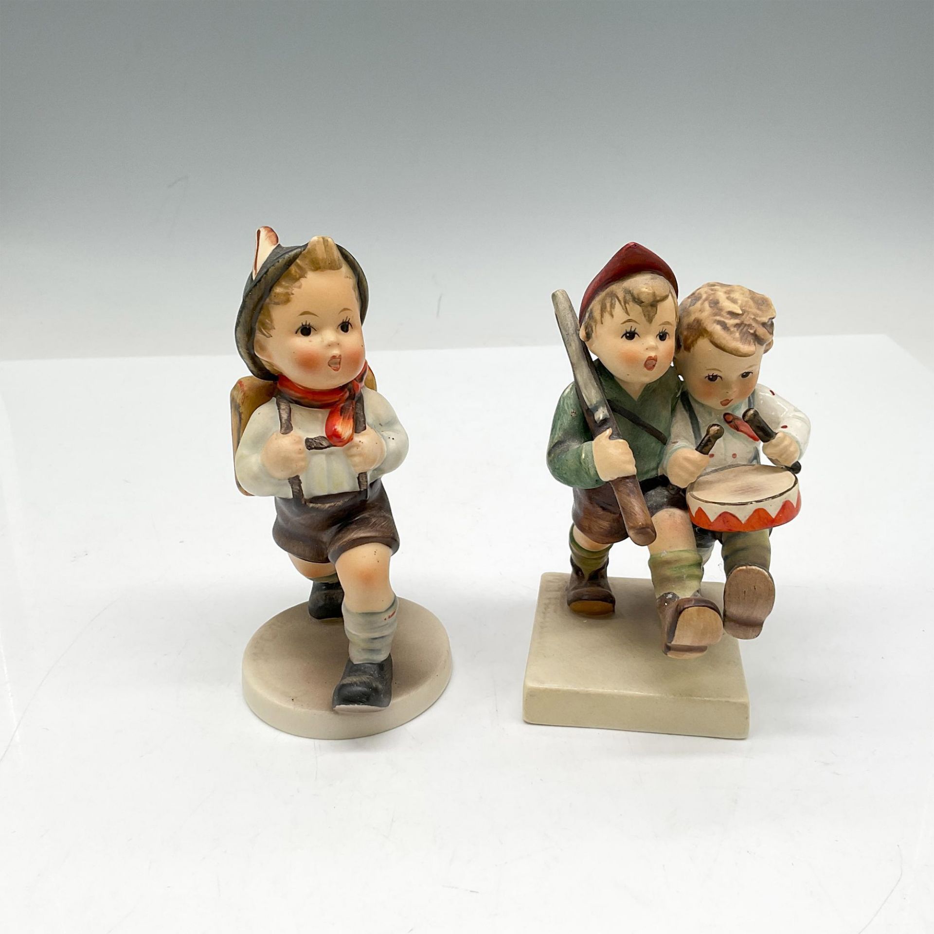 2pc Goebel Hummel Porcelain Figurines, Boys