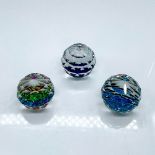 3pc Caithness Crystal Glass Paperweights