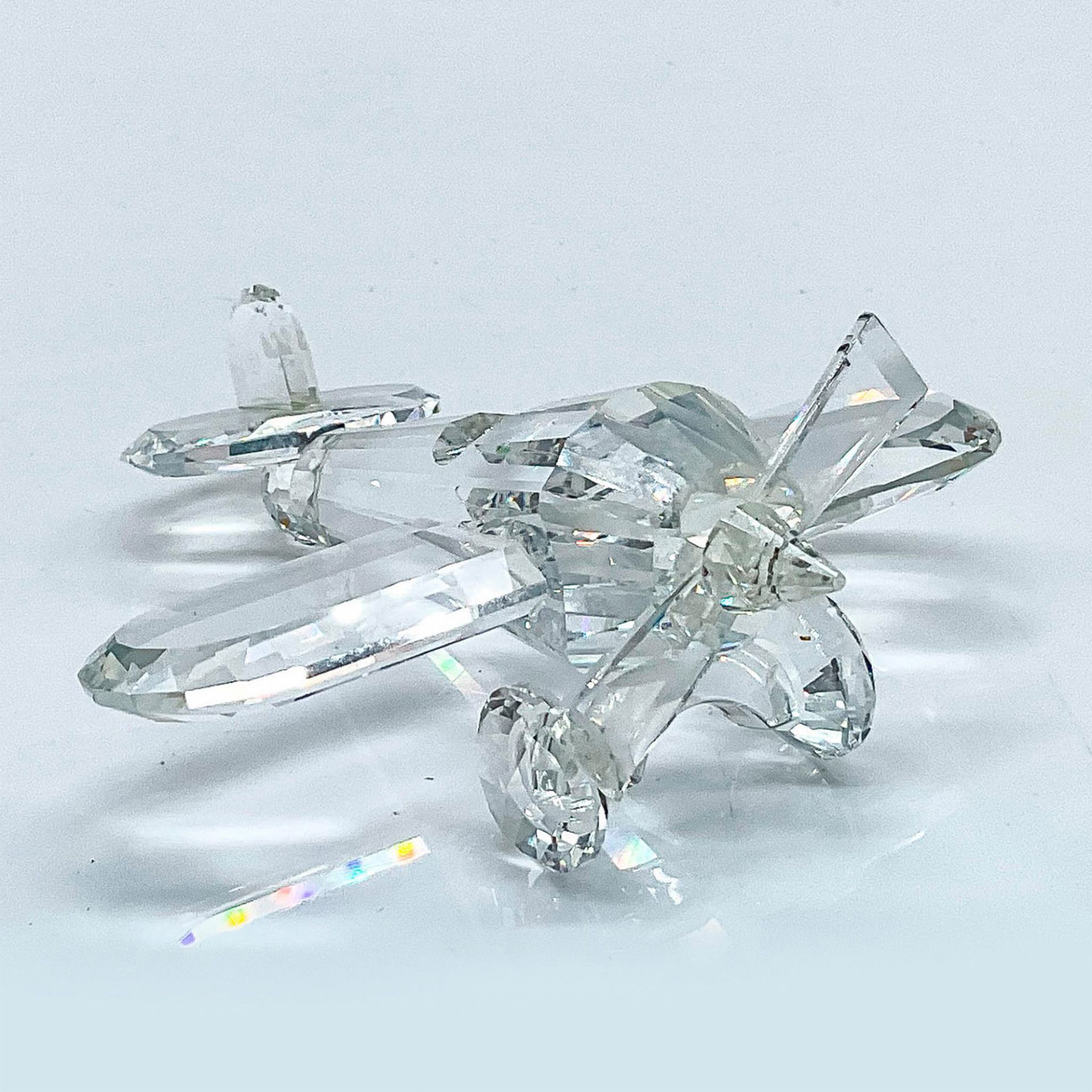 Swarovski Silver Crystal Figurine, Aeroplane