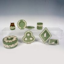 8pc Wedgwood Jasperware Green & White