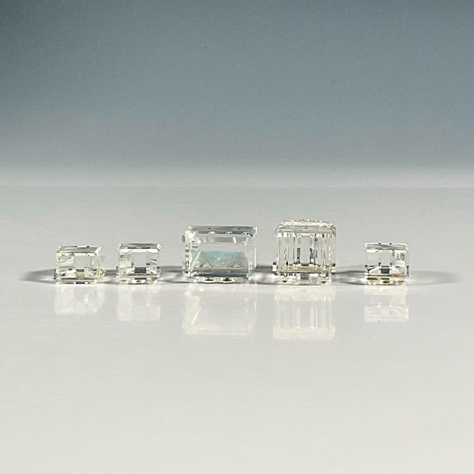 5pc Swarovski Silver Crystal Figurines, Houses - Image 4 of 4