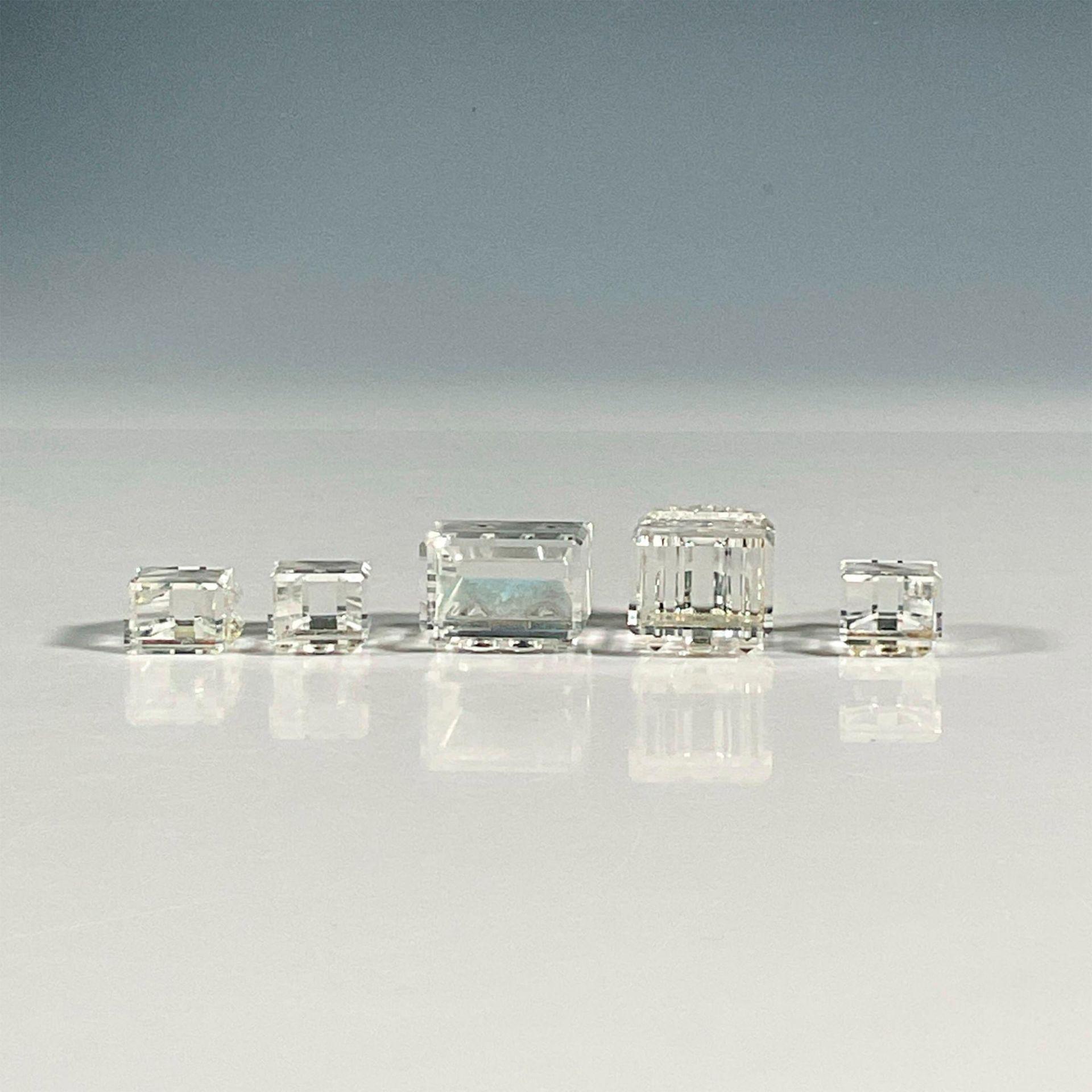 5pc Swarovski Silver Crystal Figurines, Houses - Bild 4 aus 4