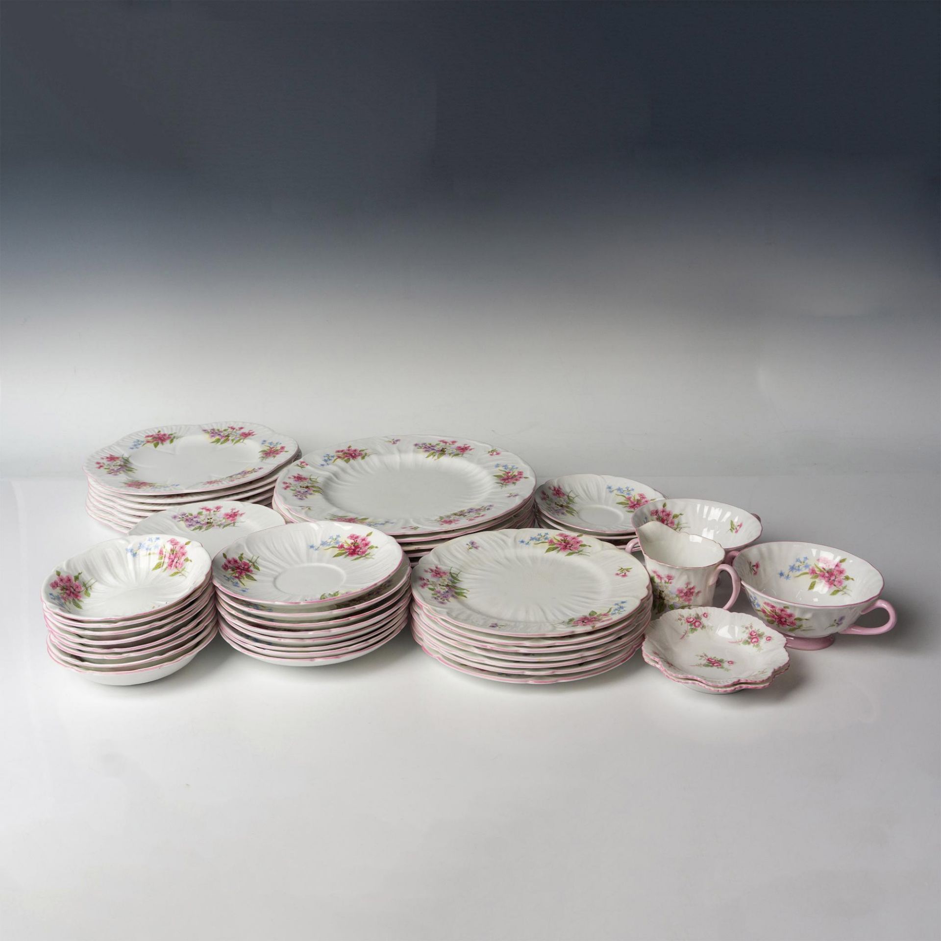 54pc Shelley Bone China Dinnerware Set, Stocks - Bild 2 aus 3