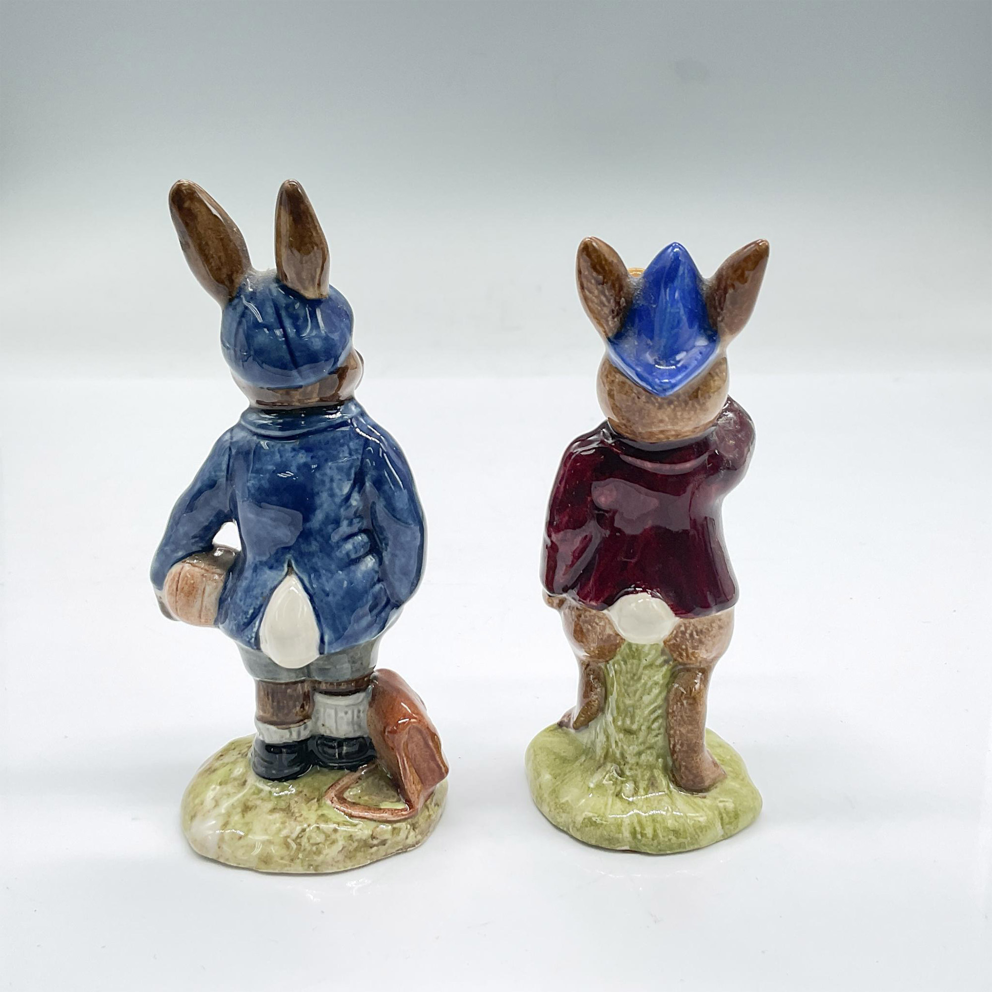 2pc Royal Doulton Bunnykins Figurines, Schoolboy/Rise+Shine - Image 2 of 3