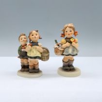 2pc Goebel Hummel Figurines, To Market and Little Visitor