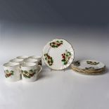 12pc Hammersley Bone China Cups + Plates, Strawberry Ripe