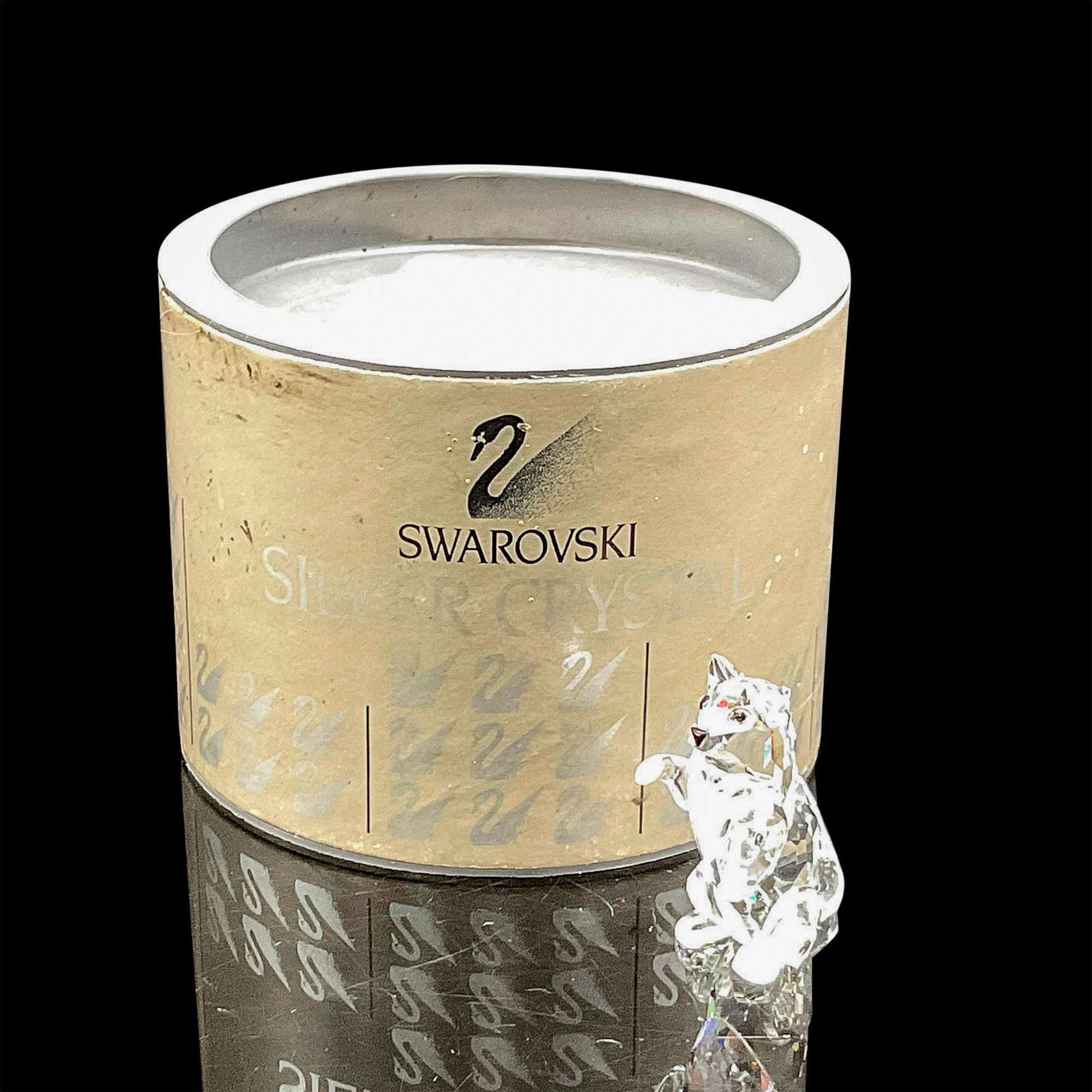 Swarovski Silver Crystal Figurine, Begging Kitten - Image 4 of 4