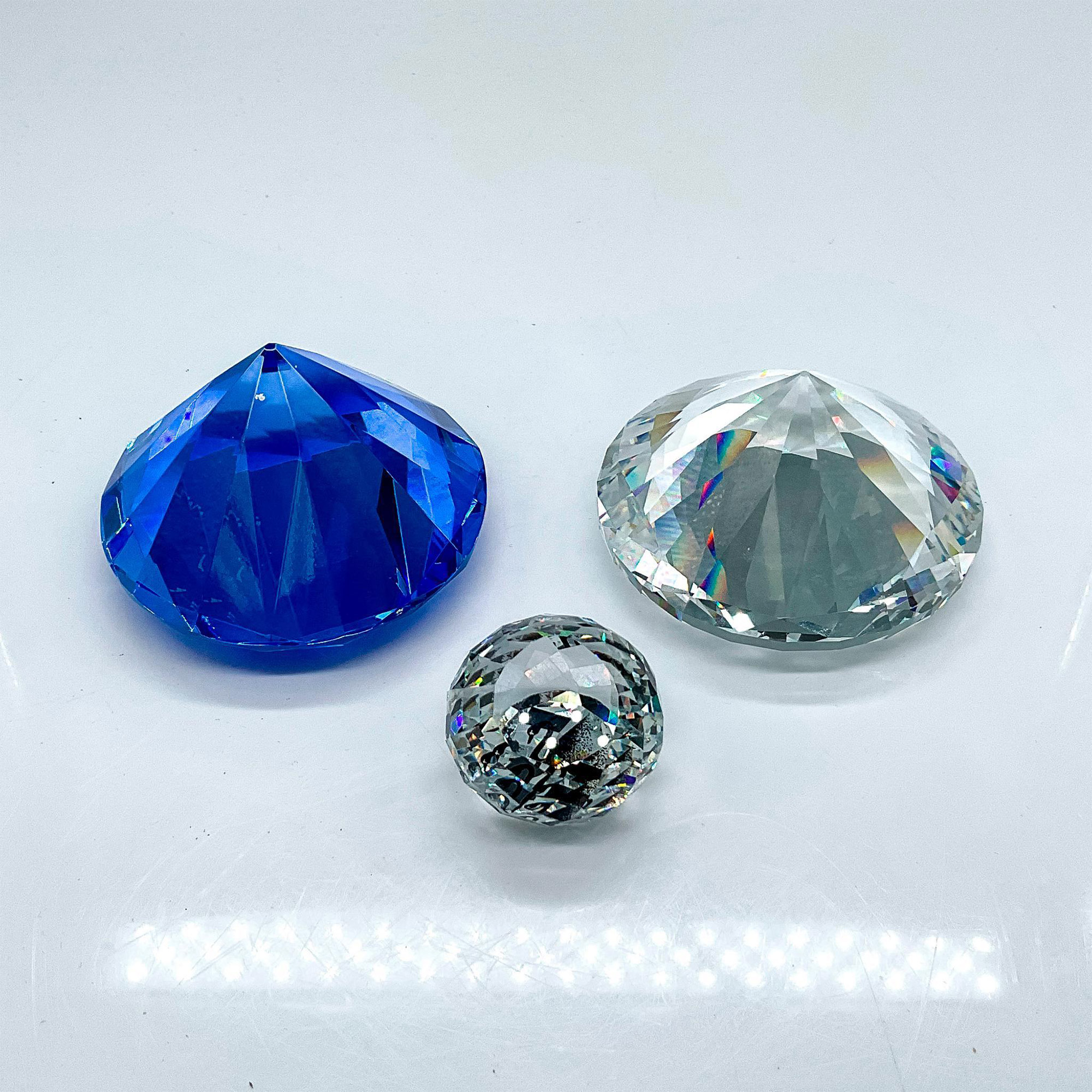 3pc Swarovski Crystal Figurines, Paperweights