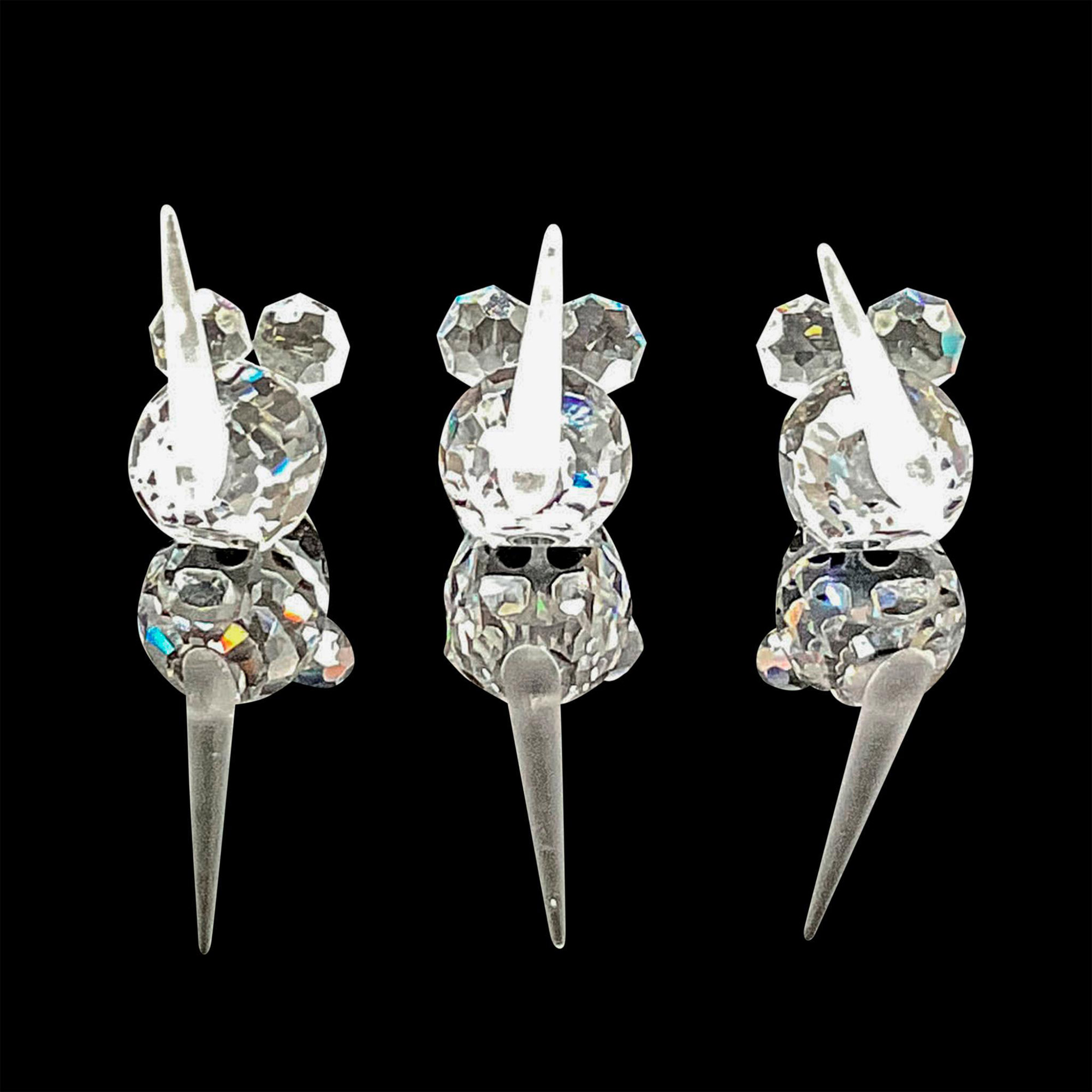 Swarovski Silver Crystal Figurine, Field Mice Set of 3 - Image 2 of 4