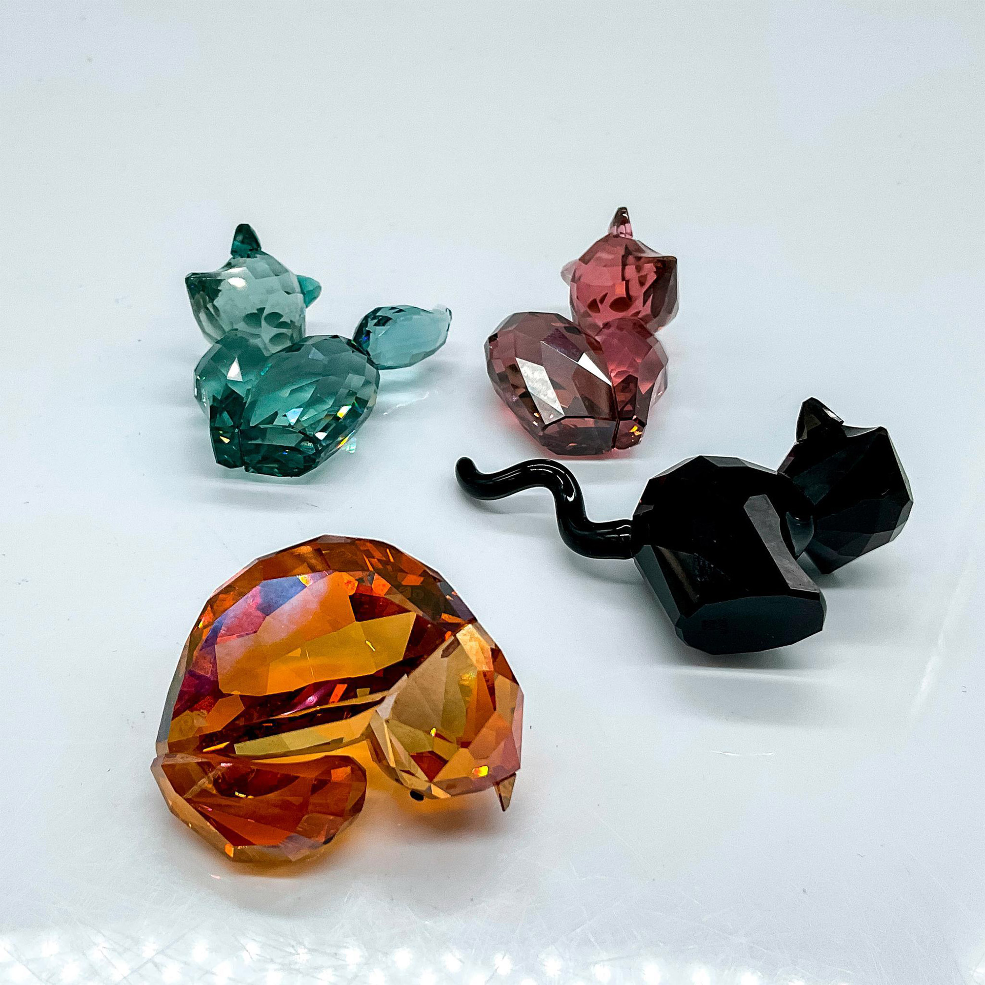 4pc Swarovski Crystal Figurines, Cats - Image 3 of 3