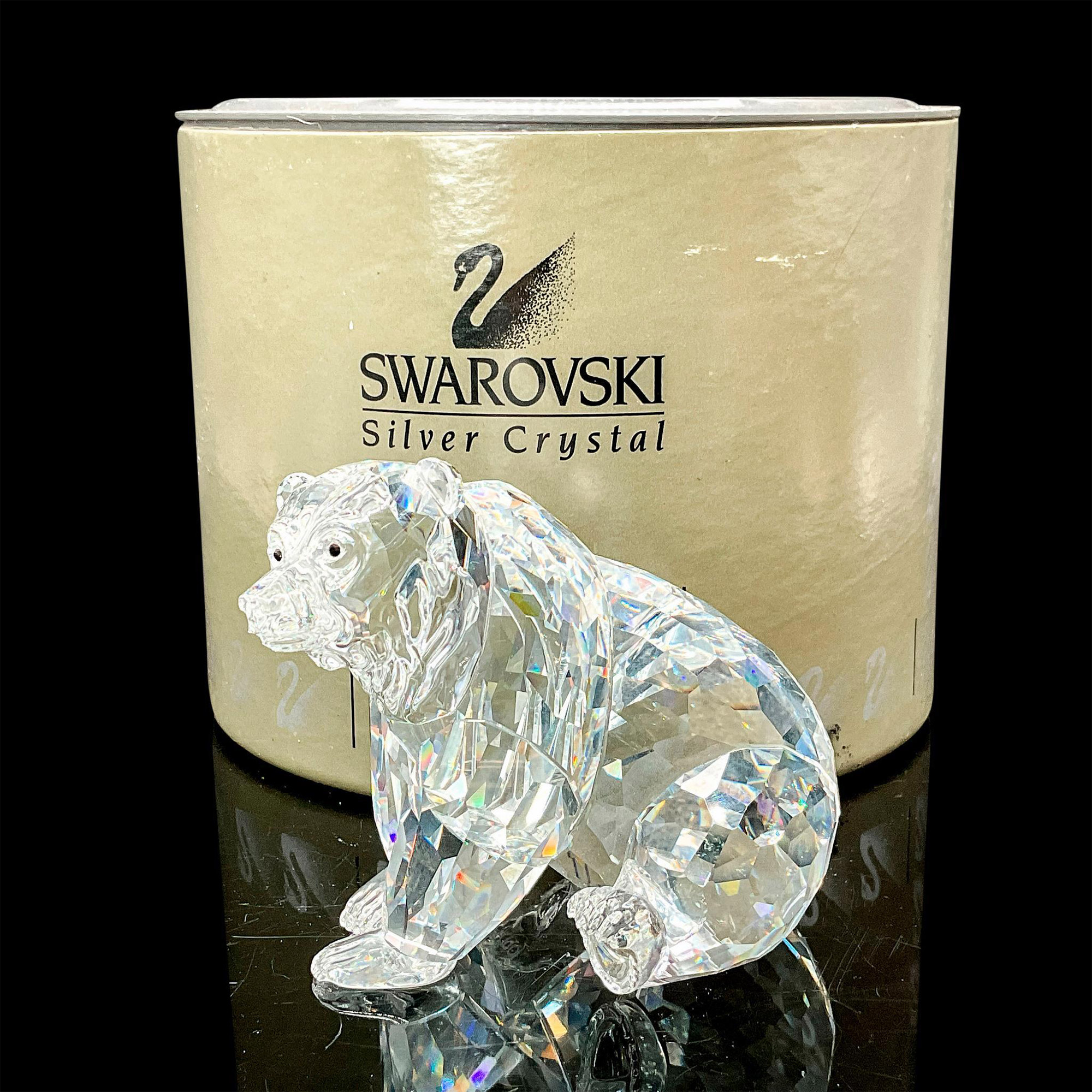 Swarovski Silver Crystal Figurine, Grizzly Bear - Image 4 of 4