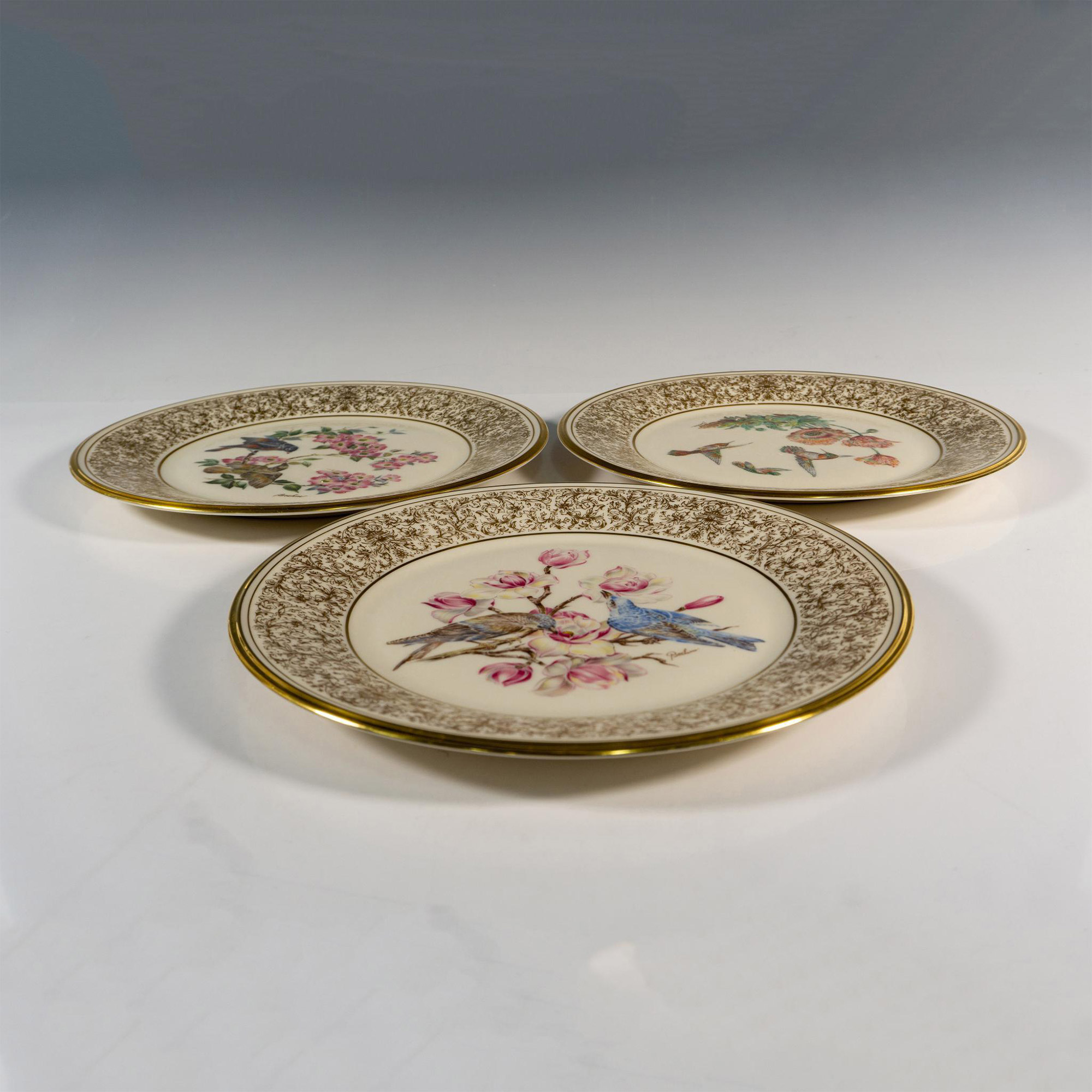 3pc Lenox Porcelain Limited Edition Plates, Boehm Birds - Image 4 of 4