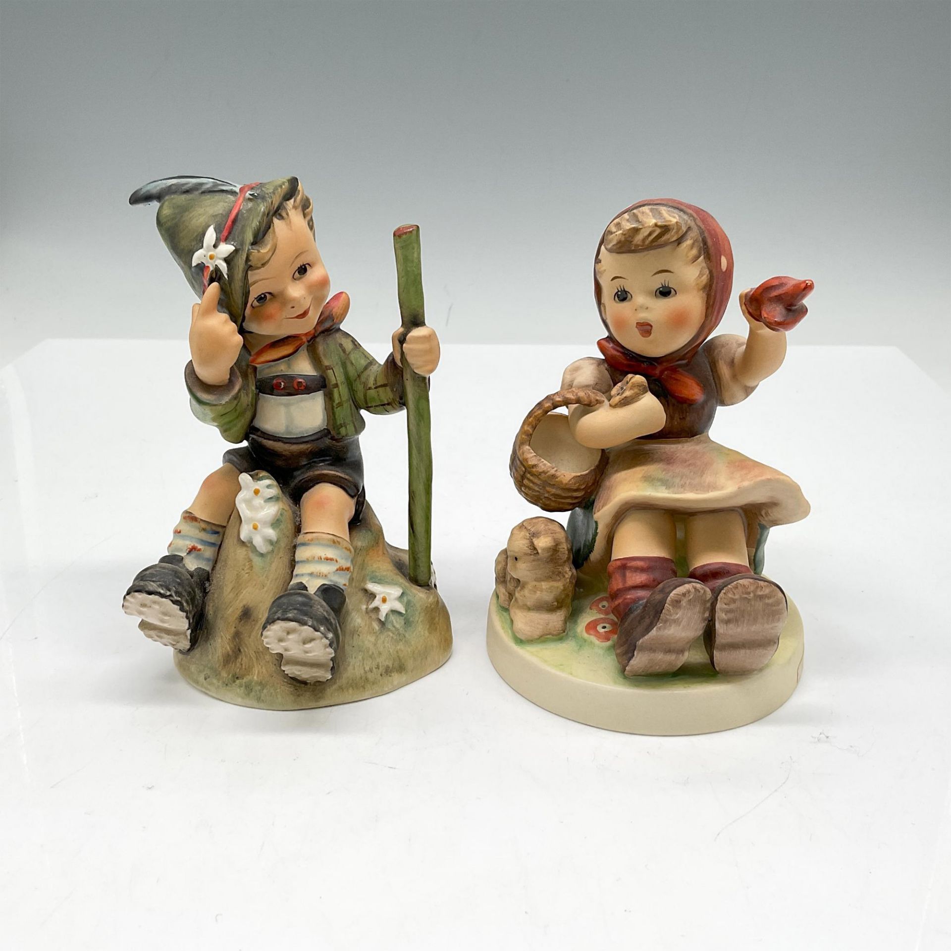 2pc Goebel Hummel Figurines, Mountaineer & Farewell