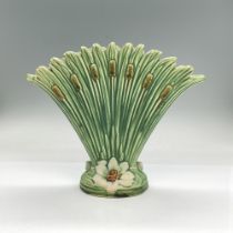 Weller Ware Pottery Vase, Ardsley Cattails & Lilies