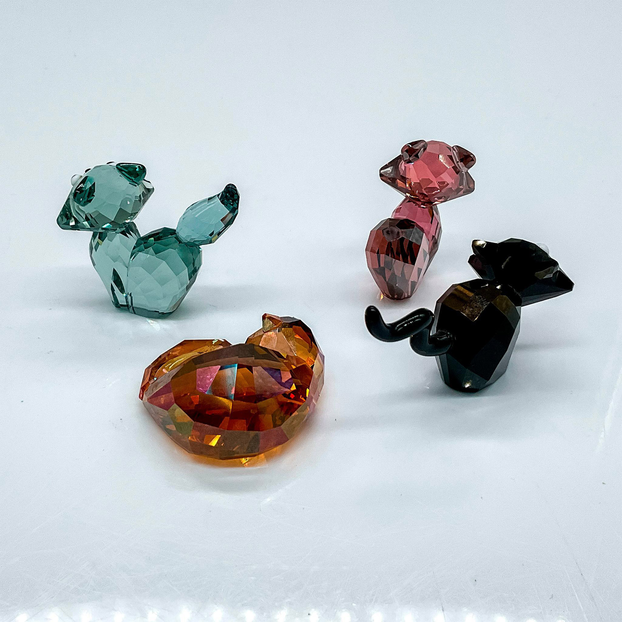 4pc Swarovski Crystal Figurines, Cats - Image 2 of 3