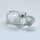 Swarovski Silver Crystal Figurine, Small Hippopotamus