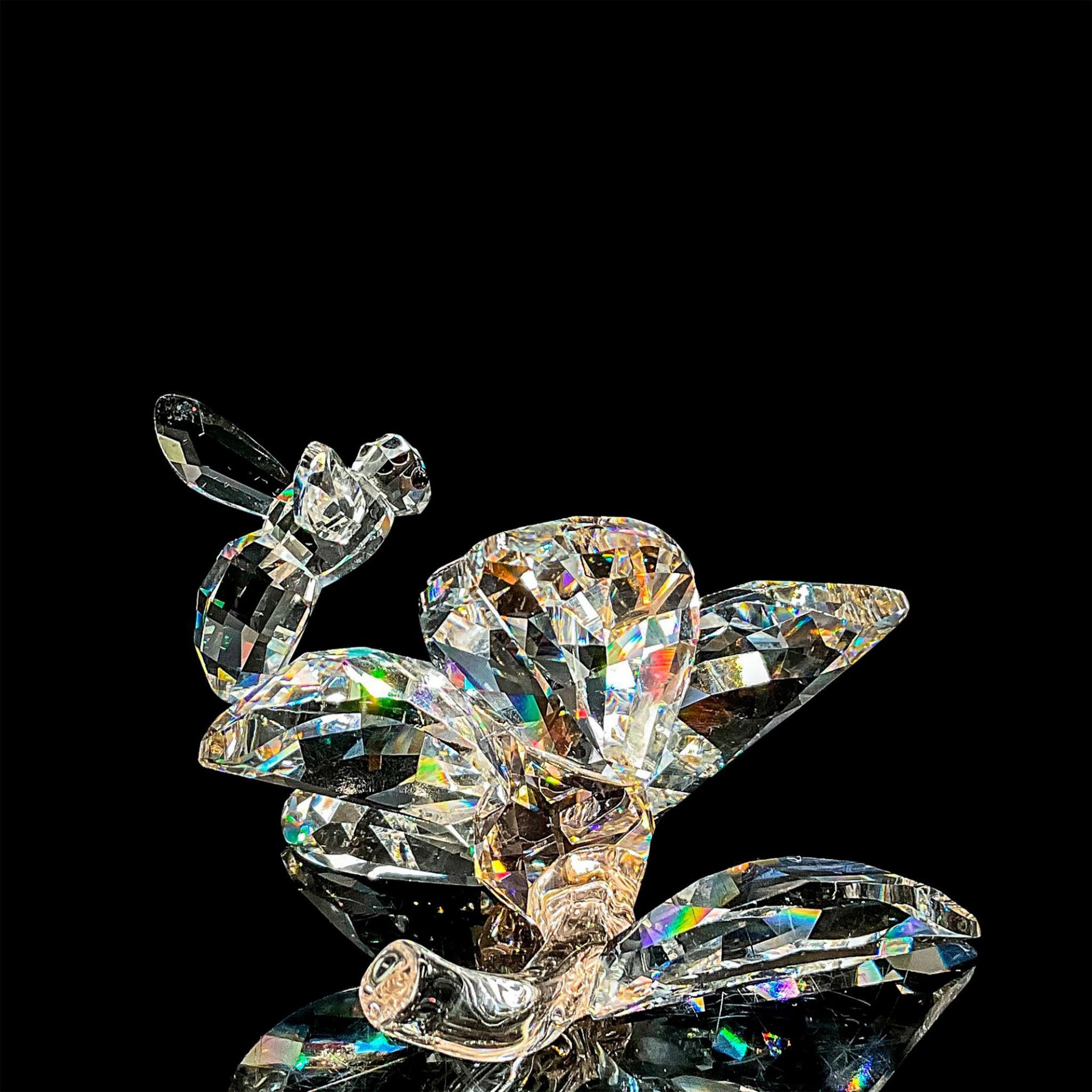 Swarovski Silver Crystal Figurine, Bee on Orchid - Bild 2 aus 3