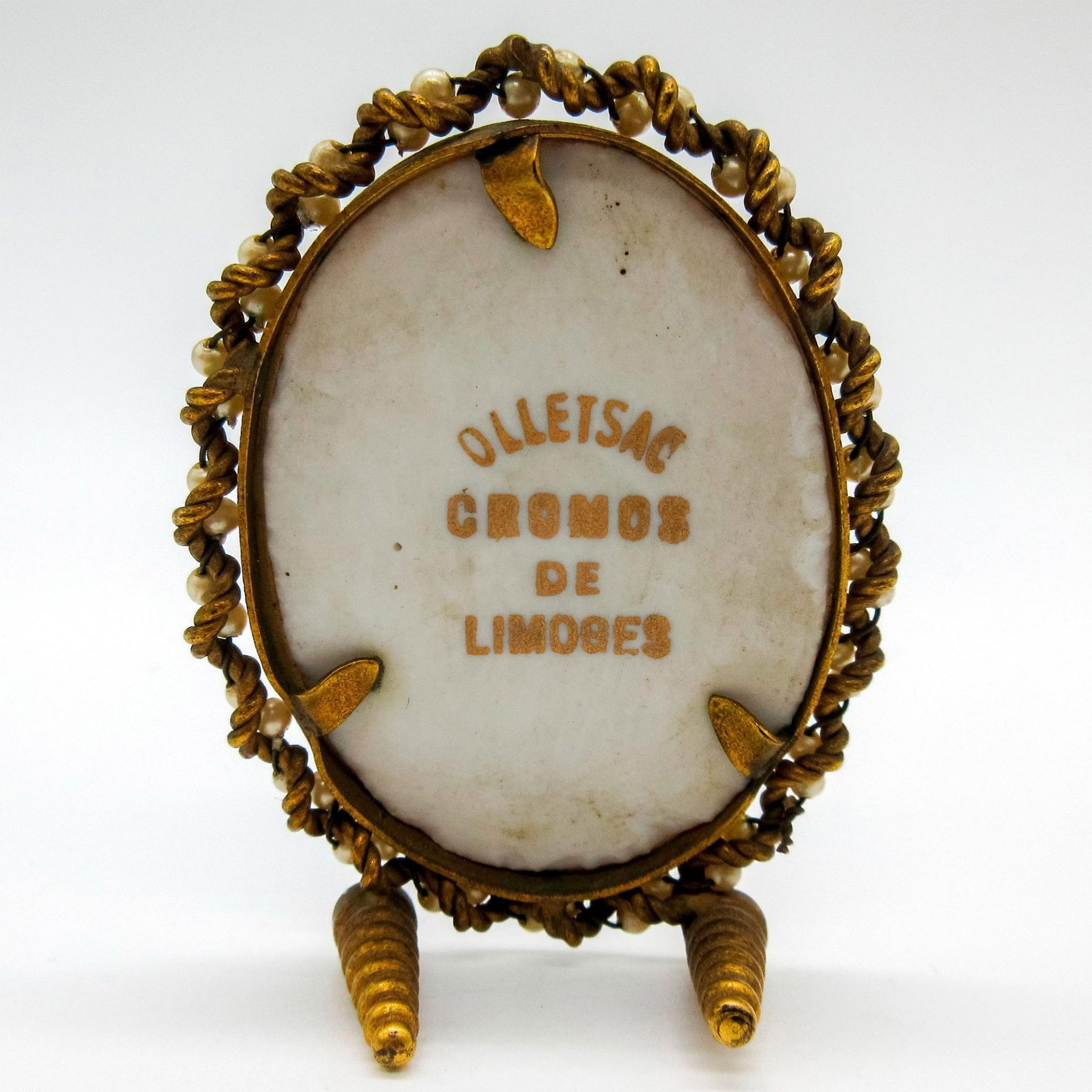 Olletsac Cromos de Limoges Mini Plaque, Courting Couple - Image 2 of 2