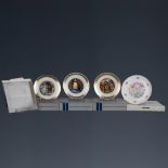 4pc Porcelain Plates, Royal Copenhagen + Royal Doulton