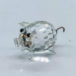 Swarovski Silver Crystal Figurine, Mini Pig