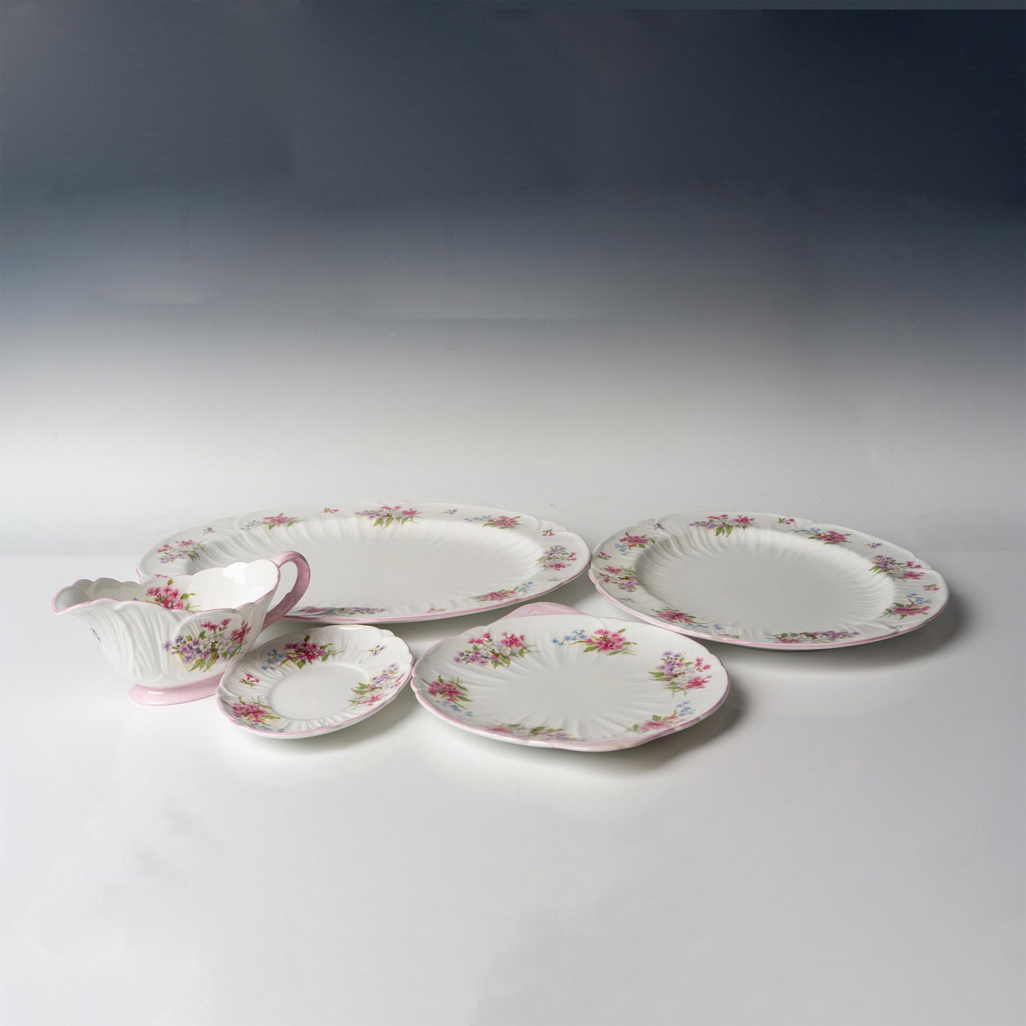 5pc Shelley Bone China Serve Ware, Stocks - Image 4 of 4