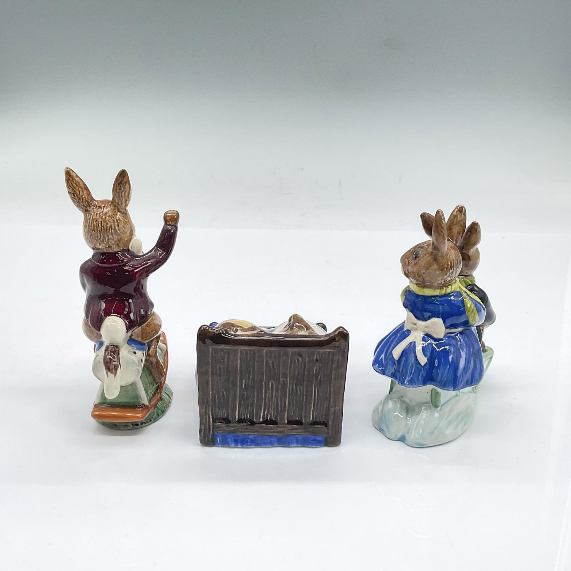 3pc Royal Doulton Bunnykins, Tally Ho/Sleigh Ride/Sleepytime - Image 2 of 3