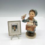 2pc Goebel Hummel Collectible Stamp + Postman Figurine