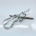 Swarovski Silver Crystal Figurine, Violin