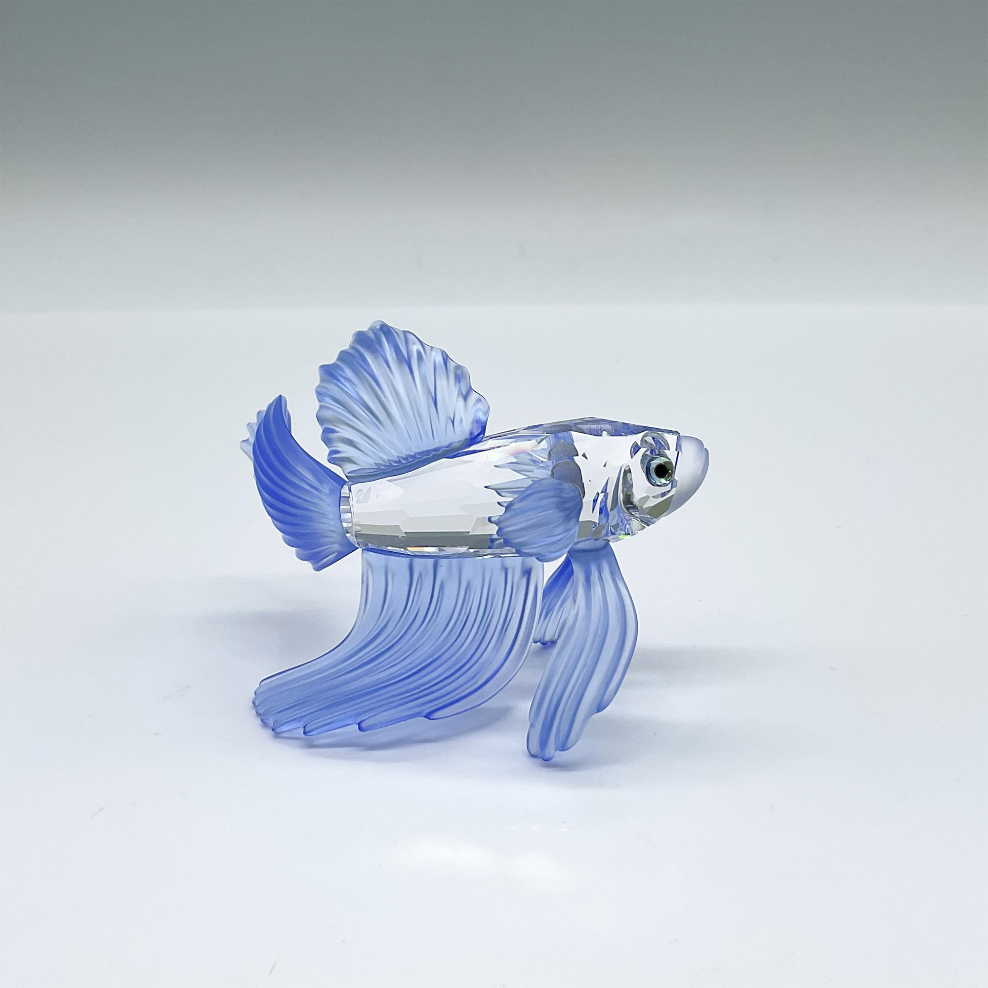 Swarovski Crystal Figurine, Siamese Fighting Fish - Blue - Image 2 of 3